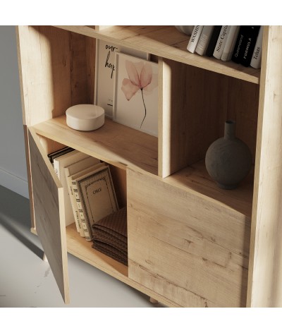 Librería Estantería de color Roble Dorado - Altura 179 x Longitud 100 x Profundidad 30 cm