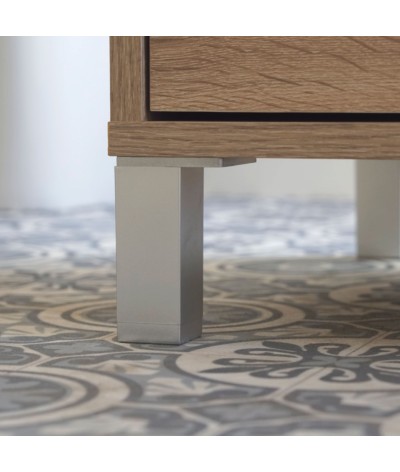 Mueble de Cuarto de Baño con 3 Puertas Color Roble Cámbrico - Altura 88 x Longitud 81 x Profundidad 47 cm