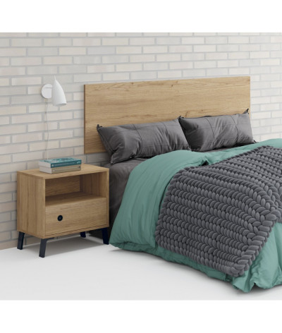 Cabecero de cama adulto de color roble dorado - Altura 50 x Longitud 160 x Profundid 1,6 cm