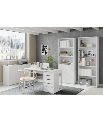 Cómoda Mueble de almacenamiento color blanco - Altura 71 x Longitud 40 x Profundidad 43 cm