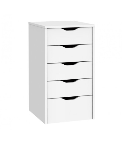 Cómoda Mueble de almacenamiento color blanco - Altura 71 x Longitud 40 x Profundidad 43 cm
