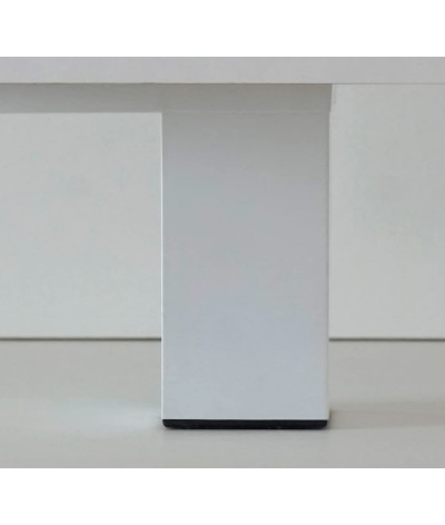 Cómoda Zapatero 2 puertas de blanco brillo - Altura 98 x Longitud 97 x Profundidad 17 cm