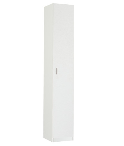 Armario / Mueble de almacenamiento, color blanco - Altura 180 x Longitud 40 x Profundidad 35 cm