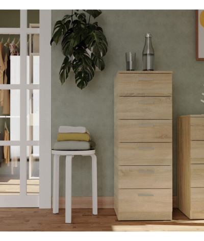 Cajonera, Mueble de almacenamiento de color Cambrian - Altura 110 x Longitud 40 x Profundidad 40 cm