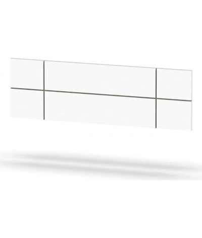 Cabecero Cama matrimonio de color Blanco / Cambrian - Altura 50 x Longitud 160 x Profundidad 3,2 cm