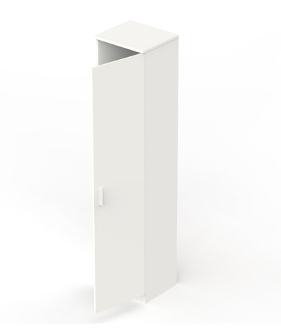 Armario / Mueble de almacenamiento de color blanco - Altura 180 x Longitud 40 x Profundidad 35 cm