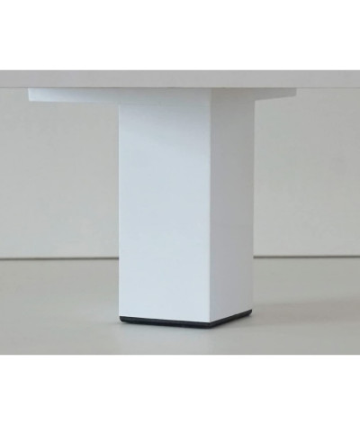 Cómoda Zapatero 4 puertas Blanco brillo / imitación madera - Altura 98 x Longitud 97 x Profundidad 17 cm