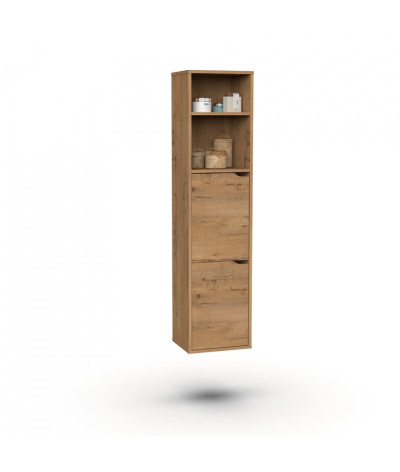 Columna de baño de color roble dorado - Altura 150 x Longitud 36 x Profundidad 30 cm