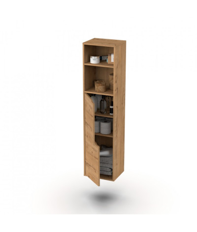 Columna de baño de color roble dorado - Altura 150 x Longitud 36 x Profundidad 30 cm