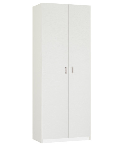 Armario de almacenamiento de color blanco - Altura 180 x Longitud 80 x Profundidad 35 cm