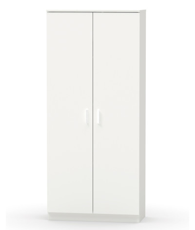 Armario / Mueble de almacenamiento de color blanco - Altura 180 x Longitud 80 x Profundidad 35 cm