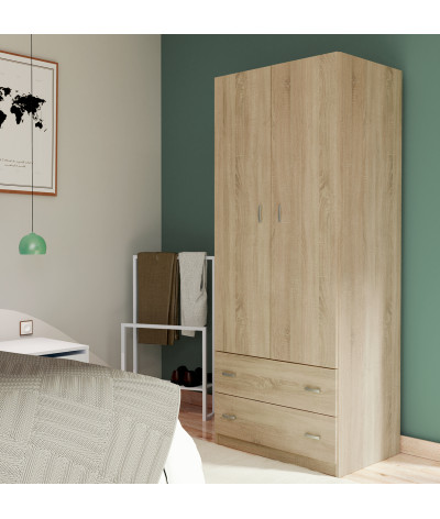 Armario Ropero / Mueble de almacenamiento de color Cambrian - Altura 180 x Longitud 74 x Profundidad 50 cm
