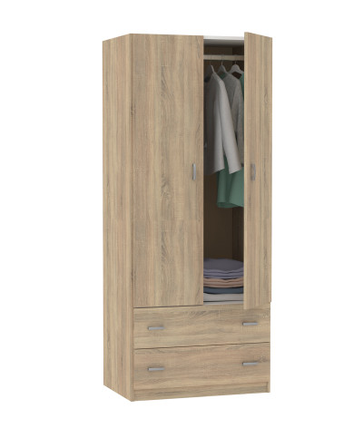 Armario Ropero / Mueble de almacenamiento de color Cambrian - Altura 180 x Longitud 74 x Profundidad 50 cm