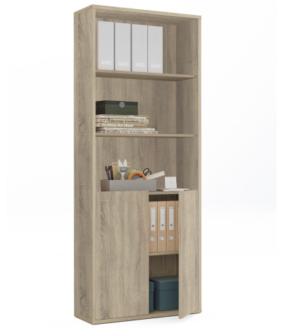 Librería / Estantería de almacenamiento, color Cambrian - Altura 196,5 x Longitud 75,5 x Profundidad 33 cm