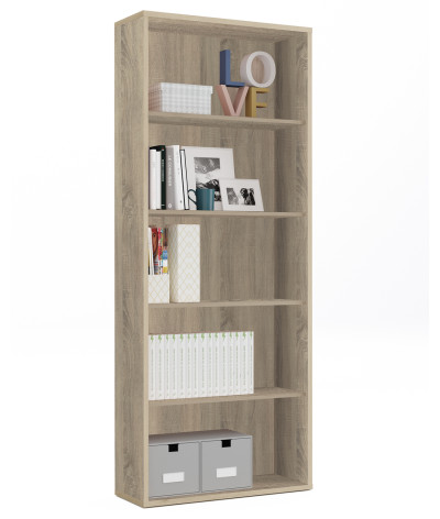 Librería / Estantería de almacenamiento de color Cambrian - Altura 196,5 x Longitud 75,5 x Profundidad 33 cm