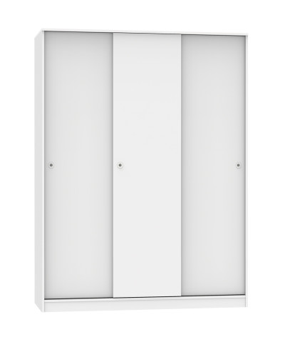 Armario con 3 puertas correderas de color blanco - Altura 200 x Longitud 150 x Profundidad 55 cm