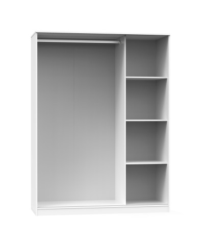 Armario con 3 puertas correderas de color blanco - Altura 200 x Longitud 150 x Profundidad 55 cm